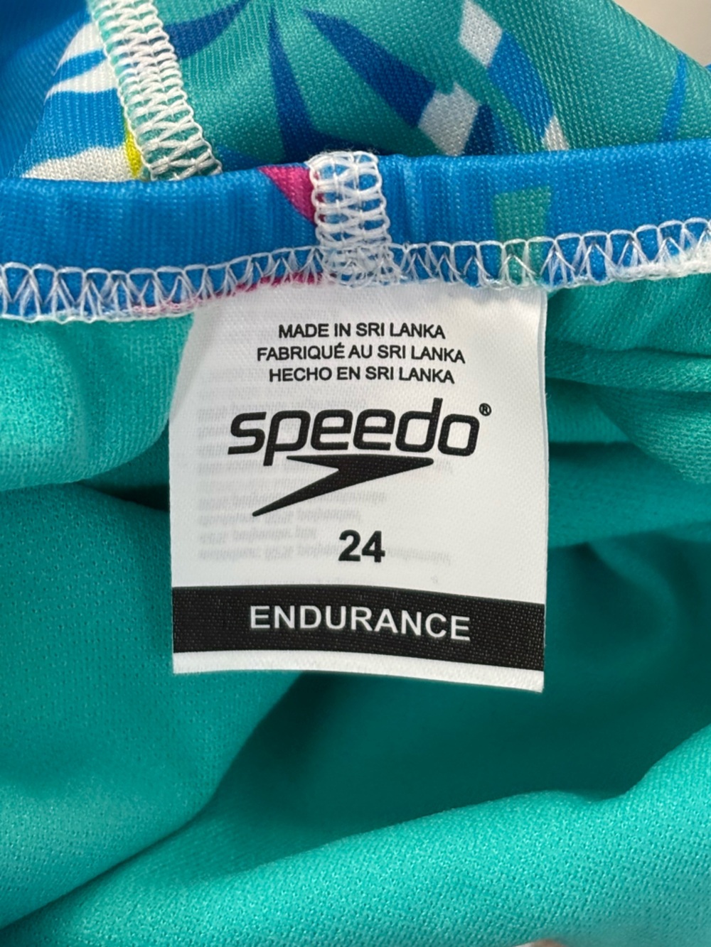 Speedo Swimsuit Womens 24 (00) One Piece Palm Triangle Classic Fit ECO Endurance - Picture 8 of 9